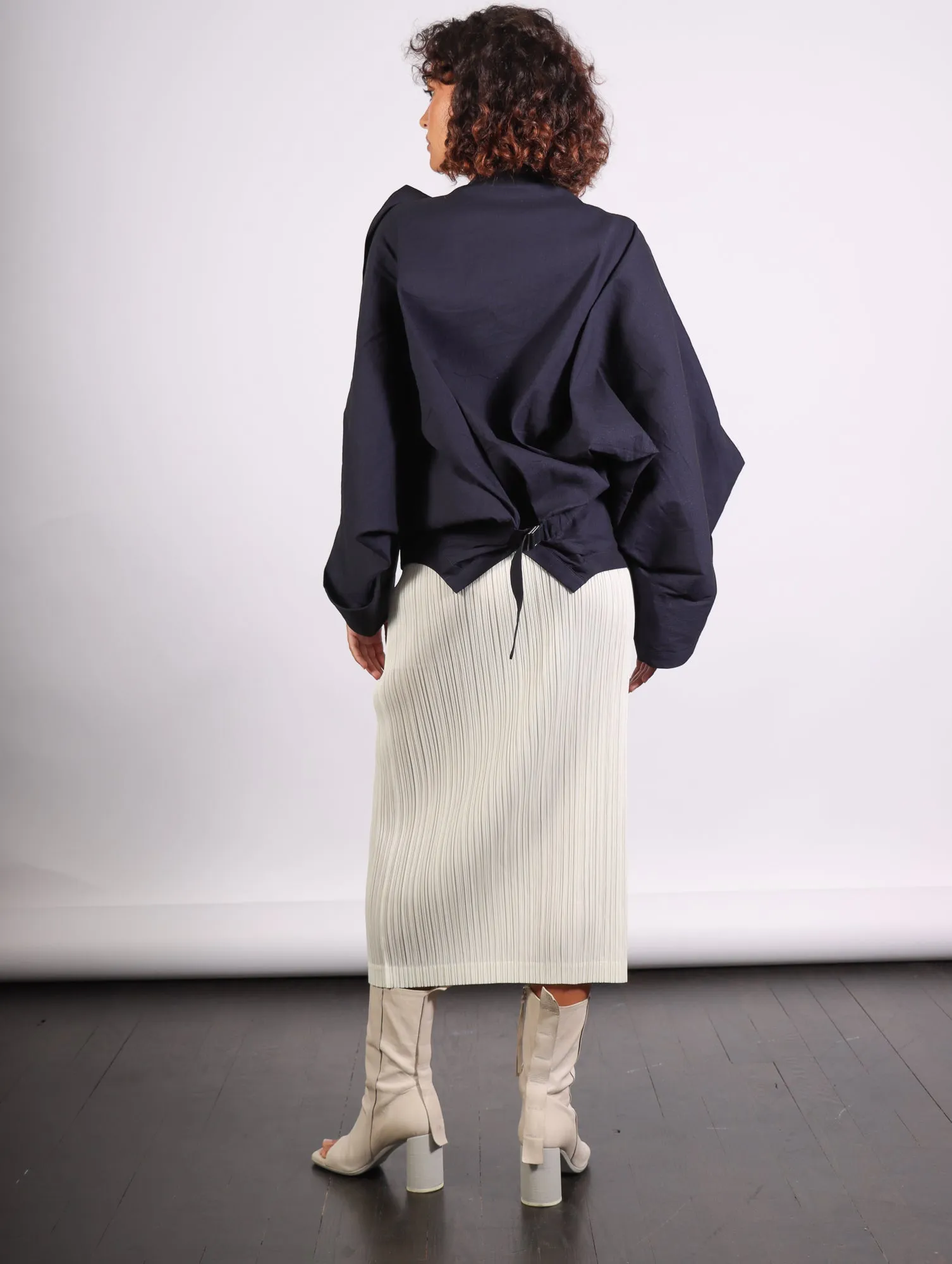 Enclothe Cardigan in Navy by Issey Miyake